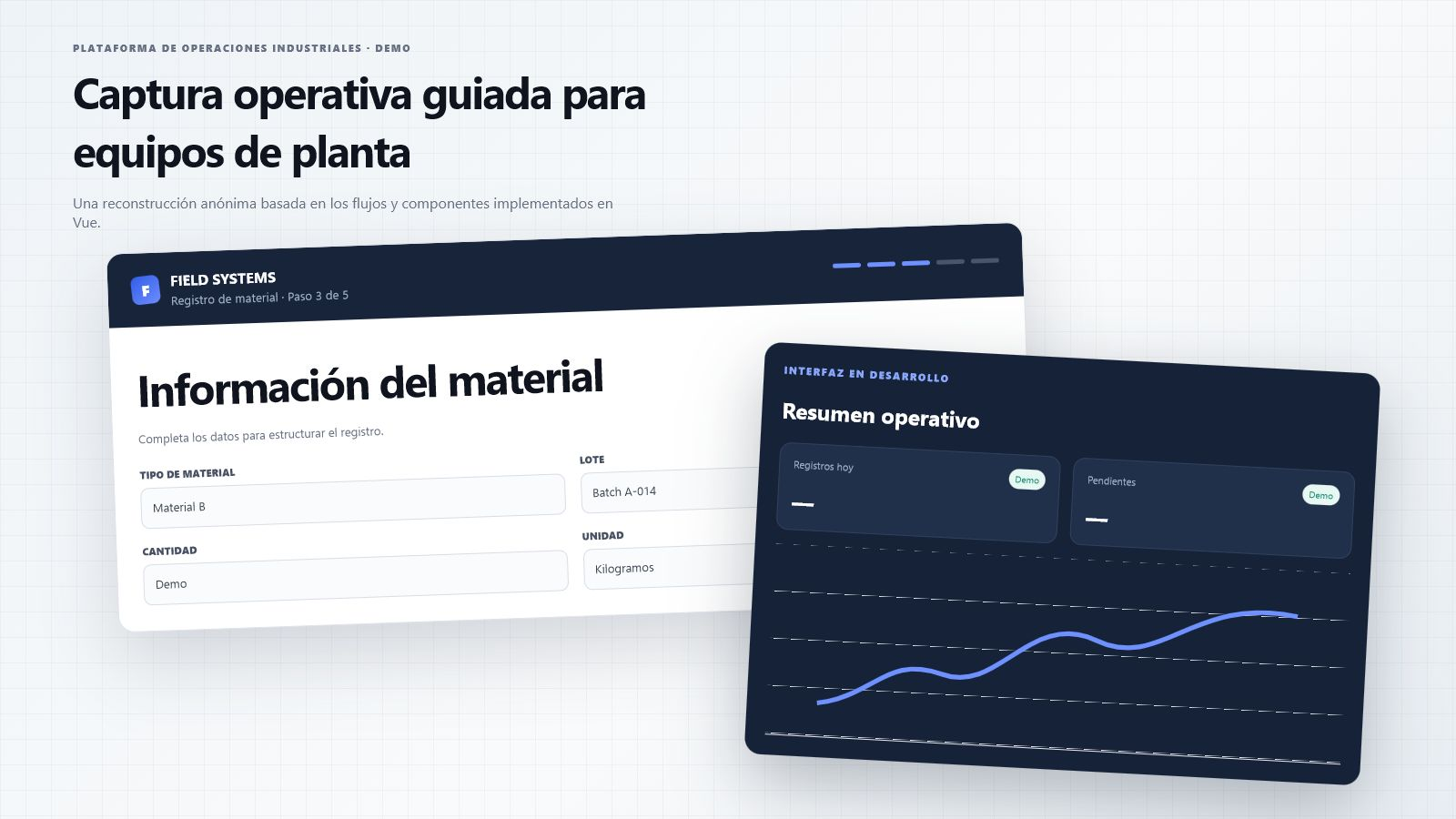 Industrial Operations Platform — Guided workflows for digitizing production records inside an existing system