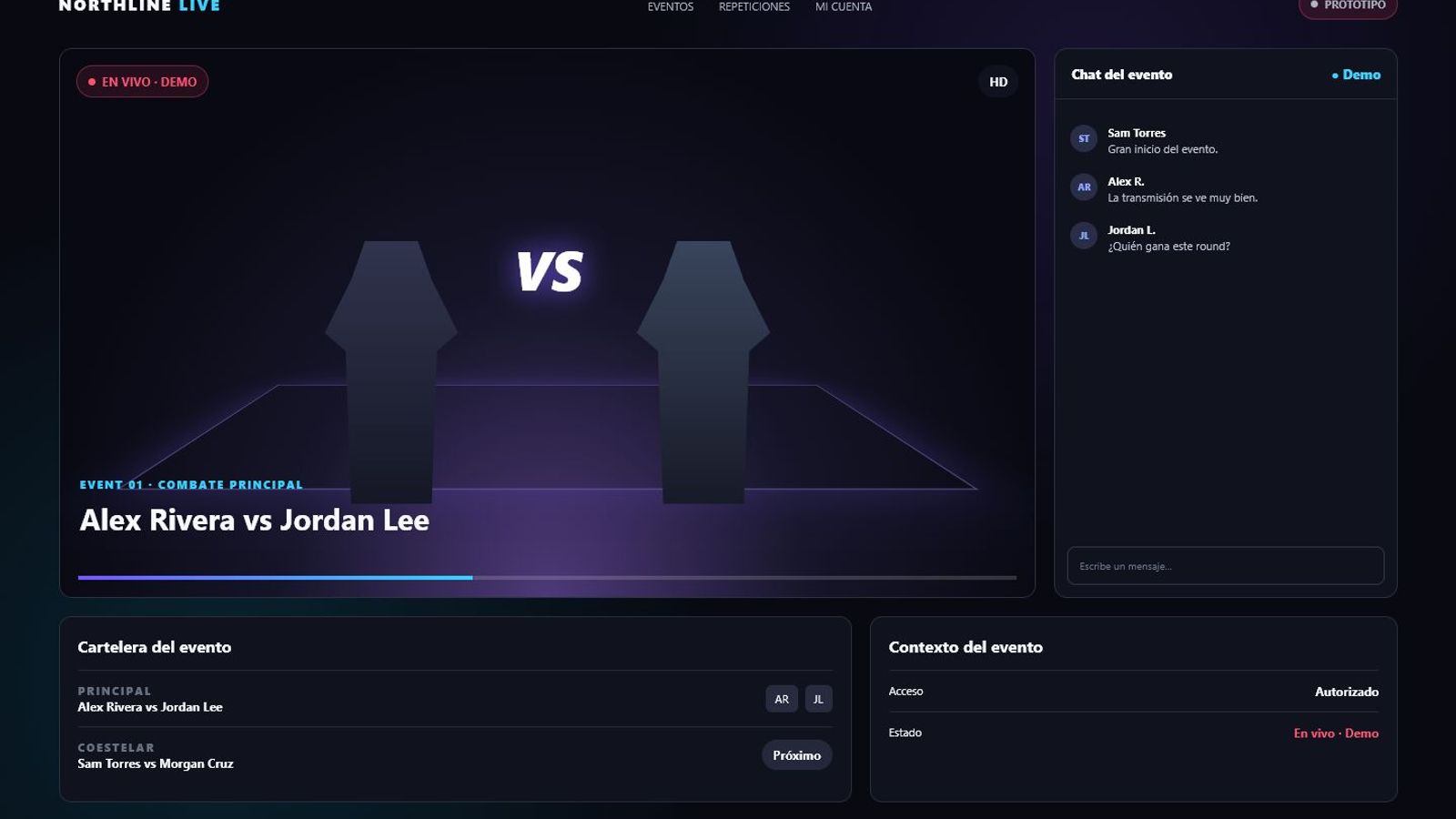 Sports Streaming Platform — Product design and technical proof for a private live-event experience